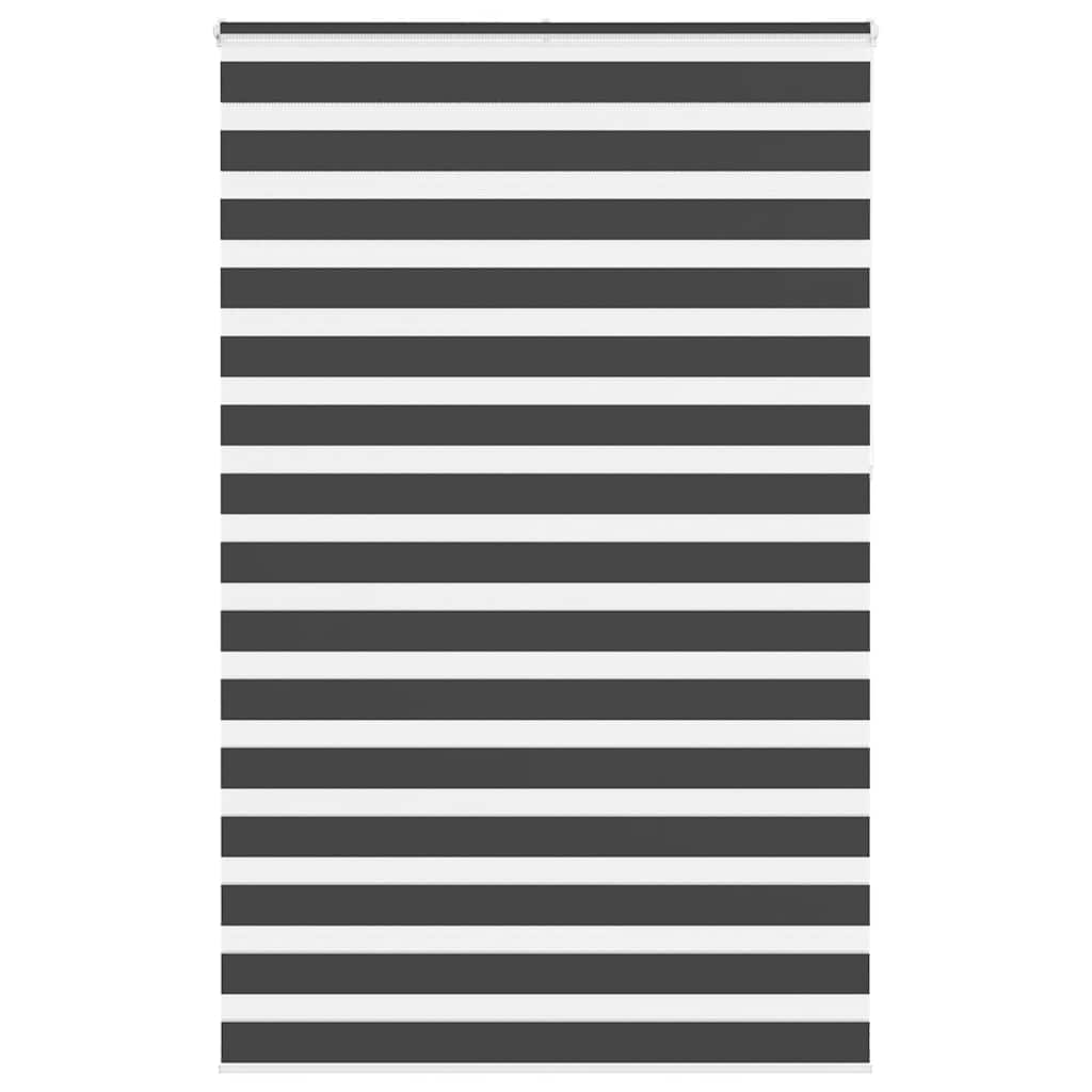 Vidaxl zebra rolgordijn 150x230 cm stofbreedte 145,9 cm zwart