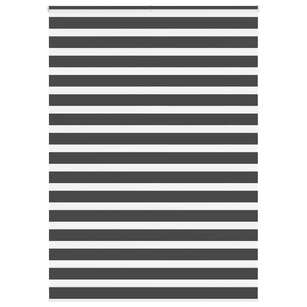 Vidaxl zebra rolgordijn 155x230 cm stofbreedte 150,9 cm zwart
