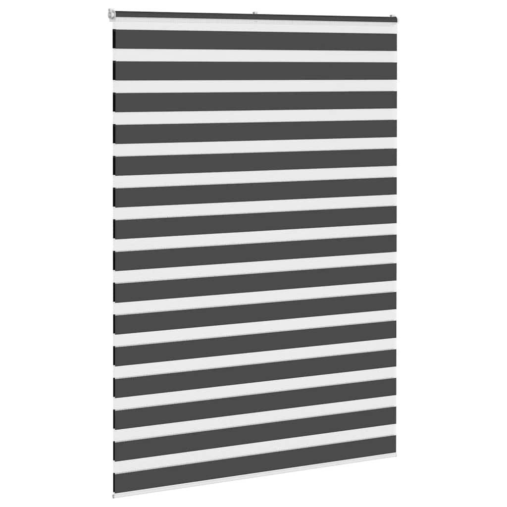 Vidaxl zebra rolgordijn 155x230 cm stofbreedte 150,9 cm zwart
