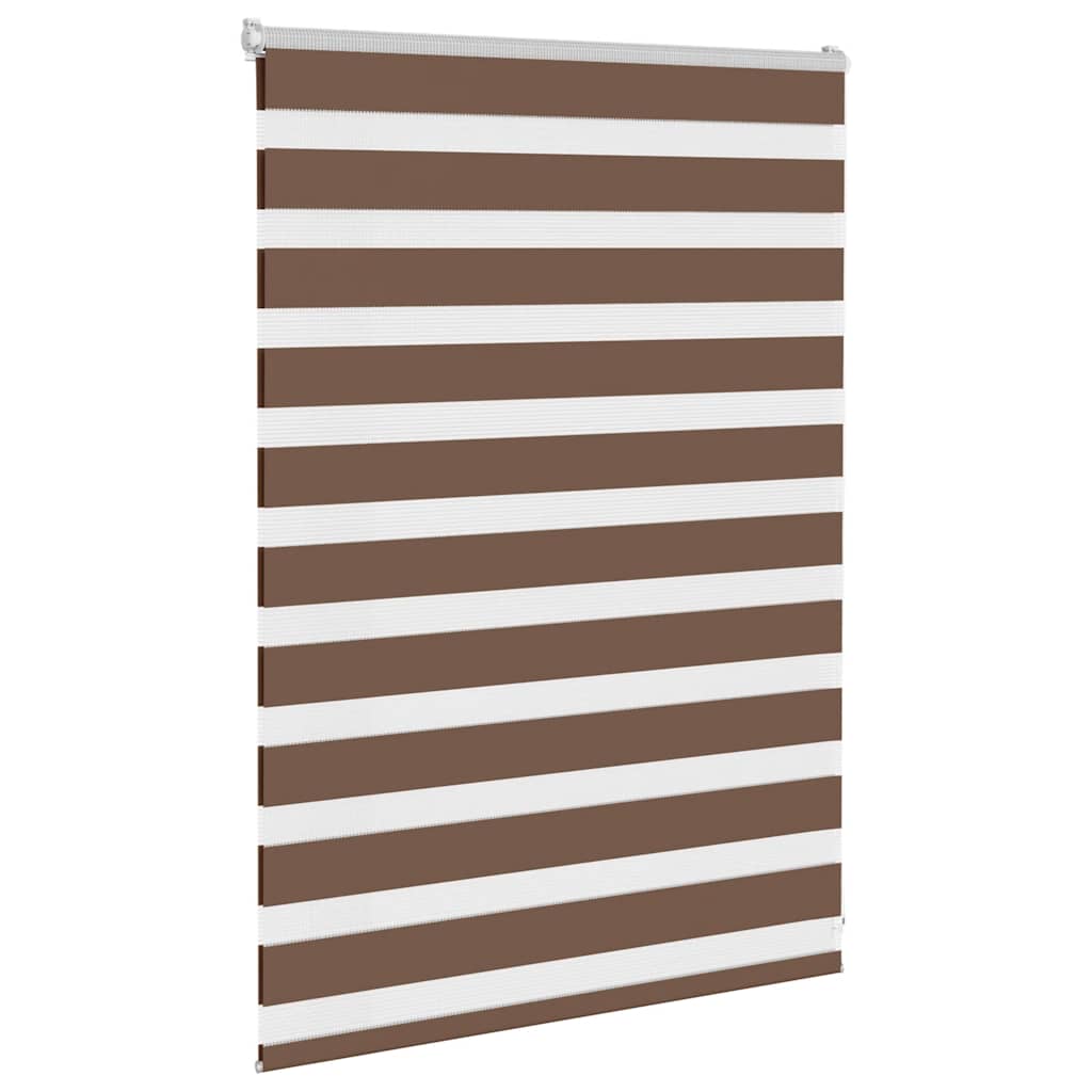 Vidaxl Zebra Roller Blind 95x100 cm Stoffbreite 90,9 cm Polyesterbraun