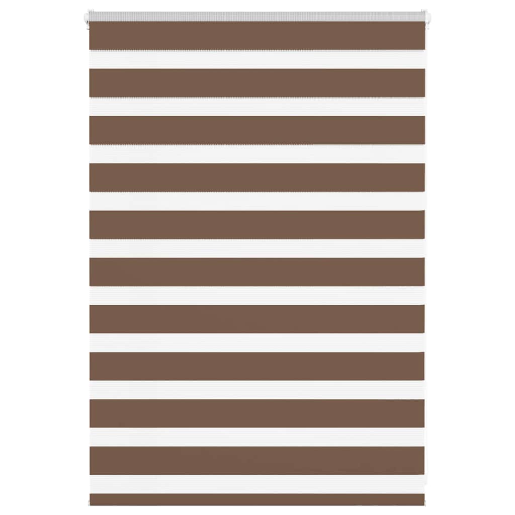 Vidaxl zebra roller blind 115x100 cm fabric width 110.9 cm polyester brown
