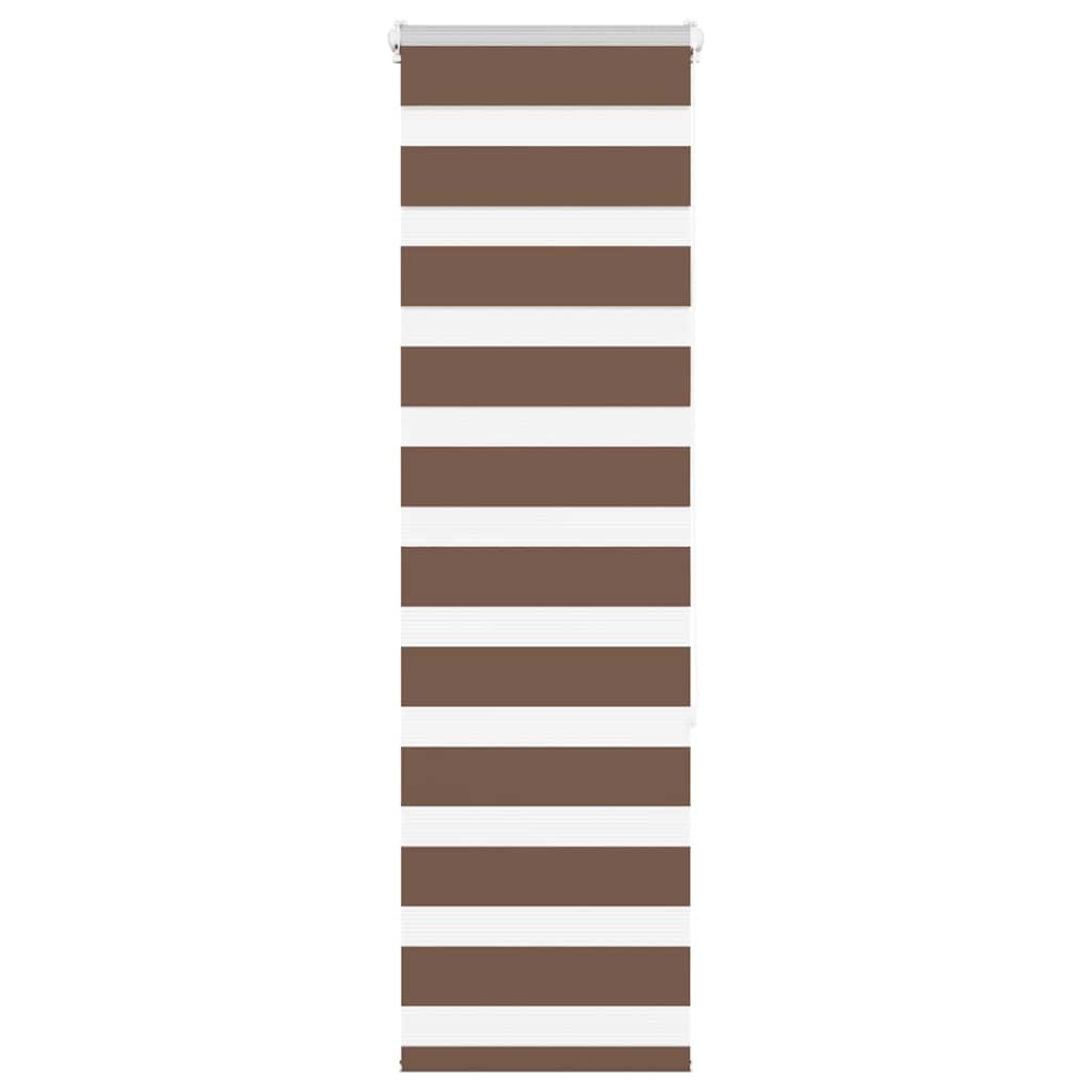 Vidaxl Zebra Roller Blind 40x150 cm Staubbreite 35,9 cm Polyesterbraun