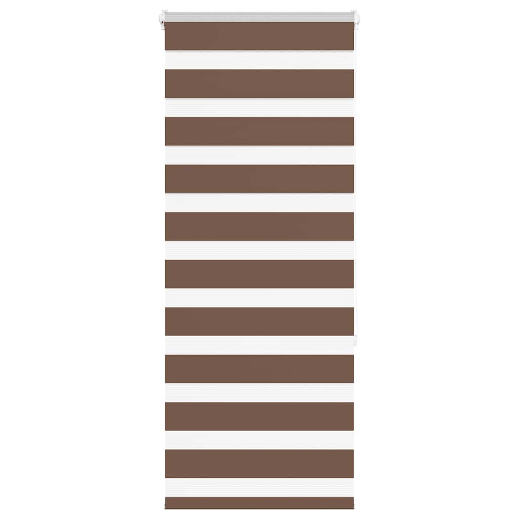 Vidaxl Zebra Roller Blind 60x150 cm Staubbreite 55,9 cm Polyesterbraun