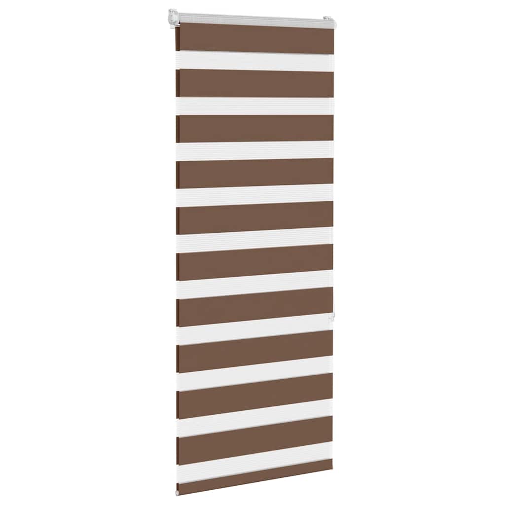 Vidaxl Zebra Roller Blind 60x150 cm Staubbreite 55,9 cm Polyesterbraun