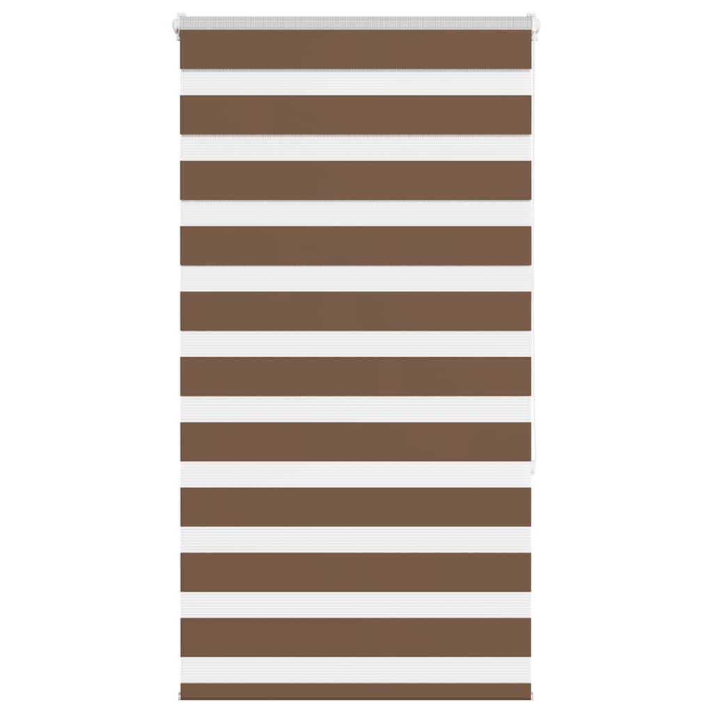 Vidaxl Zebra Roller Blind 75x150 cm Staubbreite 70,9 cm Polyesterbraun