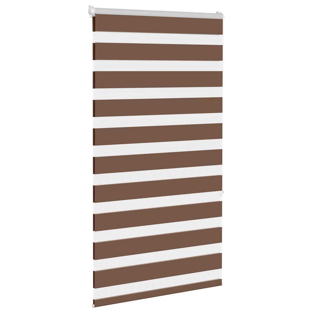 Vidaxl Zebra Roller Blind 75x150 cm Staubbreite 70,9 cm Polyesterbraun