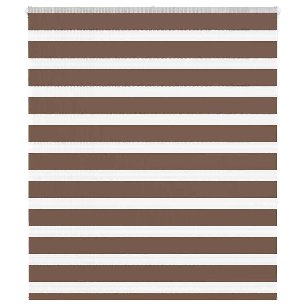 Vidaxl zebra roller blind 120x150 cm fabric width 115.9 cm polyester brown
