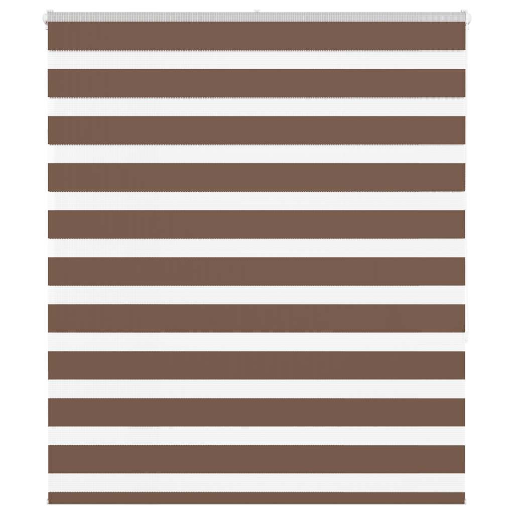 Vidaxl zebra roller blind 120x150 cm fabric width 115.9 cm polyester brown