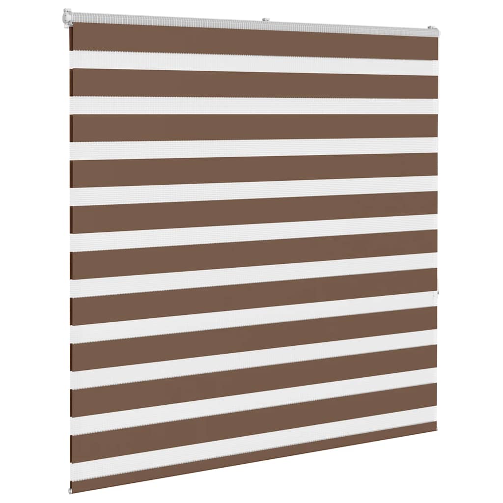 Vidaxl Zebra Roller Blind 140x150 cm Staubbreite 135,9 cm Polyesterbraun