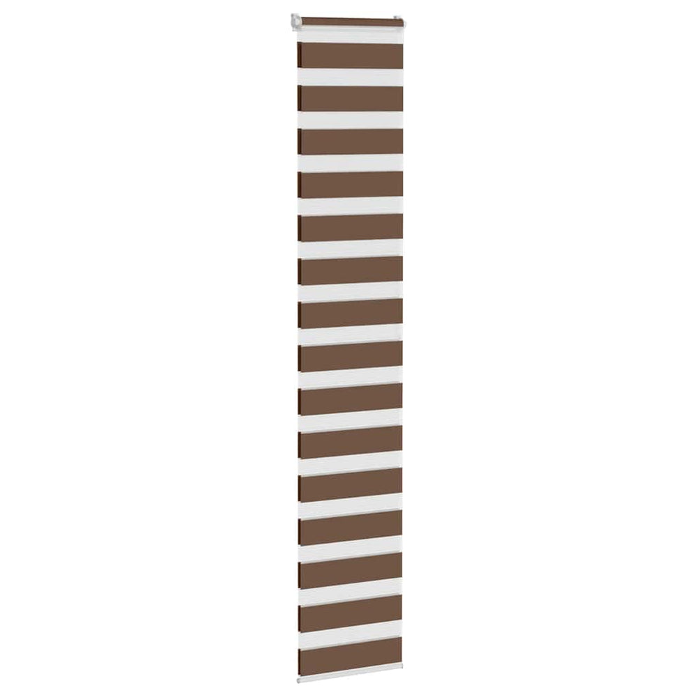 Vidaxl zebra roller blind 40x200 cm fabric width 35.9 cm polyester brown