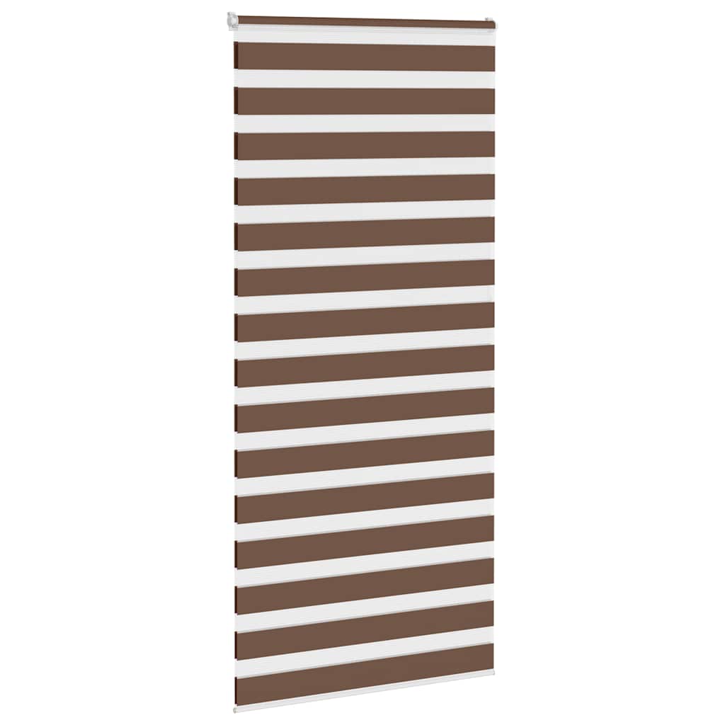 Vidaxl Zebra Roller Blind 95x200 CM Fabric Ancho 90.9 cm de poliéster marrón