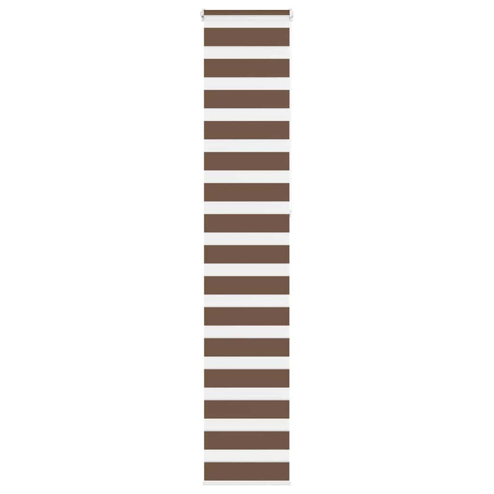 Vidaxl zebra roller blind 40x230 cm fabric width 35.9 cm polyester brown