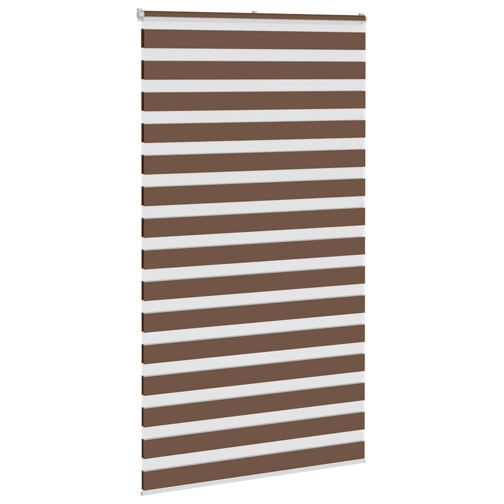 Vidaxl Zebra Roller Blind 135x230 cm Stoffbreite 130,9 cm Polyesterbraun