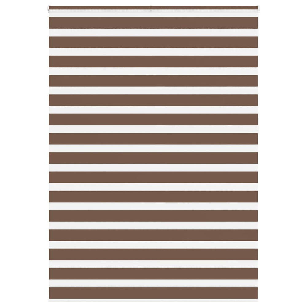 Vidaxl Zebra Roller Blind 165x230 cm Ancho de tela 160.9 cm de poliéster marrón