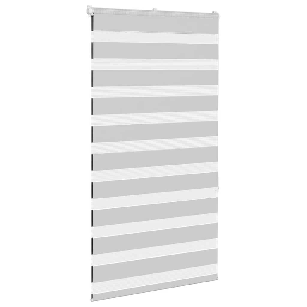 Vidaxl Zebra Roller Blind 85x150 cm Staubbreite 80,9 cm hellgrau