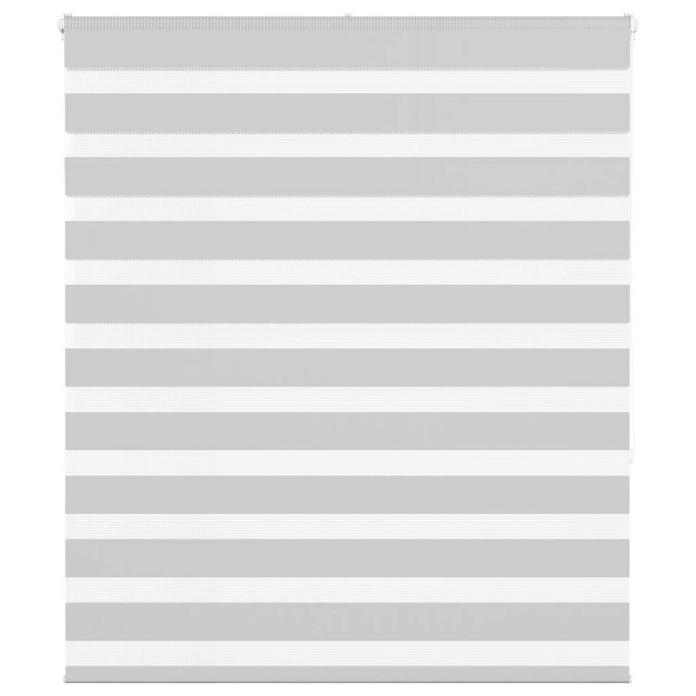 Vidaxl zebra rolgordijn 120x150 cm stofbreedte 115,9 cm lichtgrijs