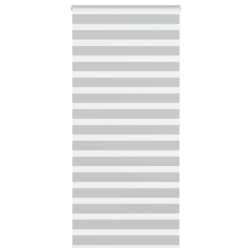 Vidaxl zebra rullo cieco 110x200 cm Larghezza tessuto 105,9 cm grigio chiaro