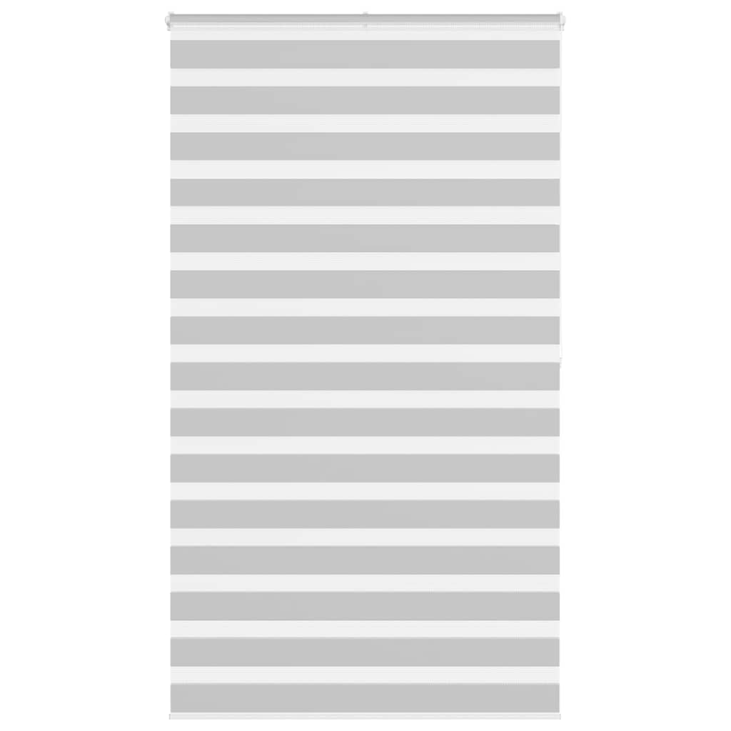 Vidaxl Zebra Roller Blind 130x200 cm Staubbreite 125,9 cm hellgrau