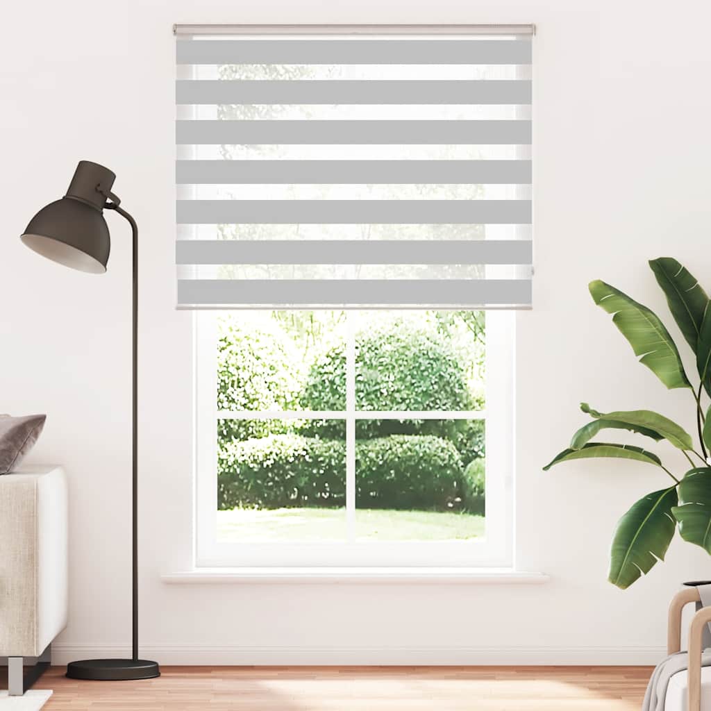 Vidaxl Zebra Roller Blind 150x200 cm Stoffbreite 145,9 cm hellgrau