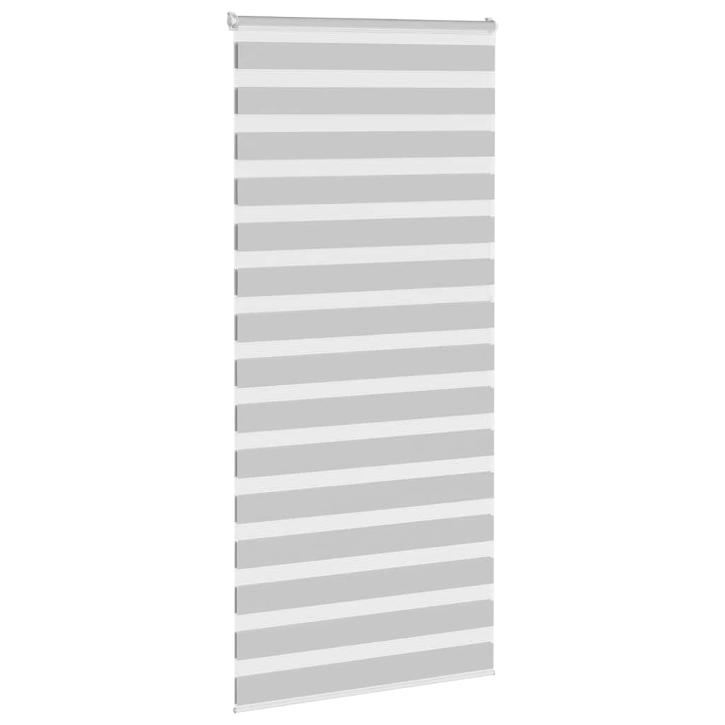Vidaxl Zebra Roller Blind 105x230 cm Stoffbreite 100,9 cm hellgrau