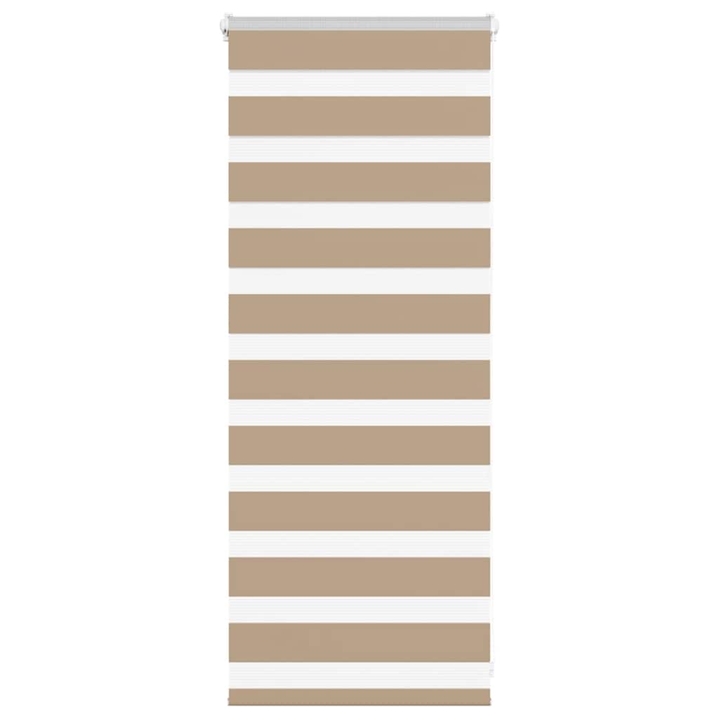 Vidaxl Zebra Blind 60x100 cm Staubbreite 55,9 cm Polyester Sandbraun