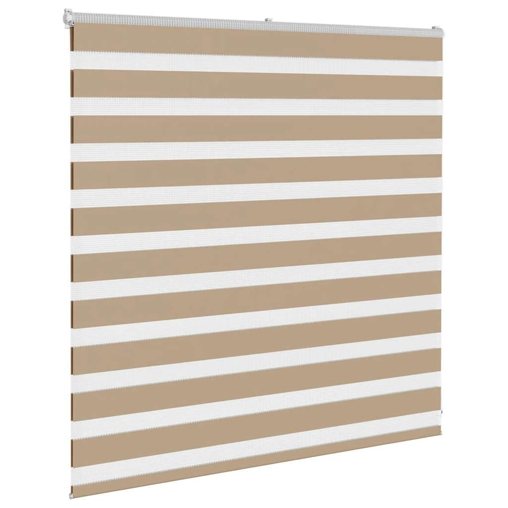 Vidaxl zebra blind 140x100 cm stofbreedte 135,9 cm polyester zandbruin