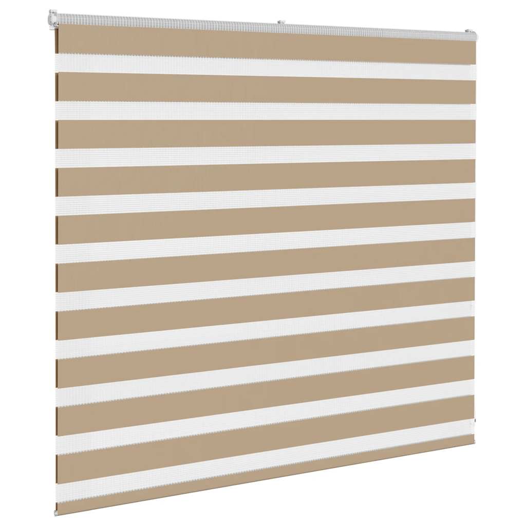 Vidaxl zebra blind 160x100 cm stofbreedte 155,9 cm polyester zandbruin