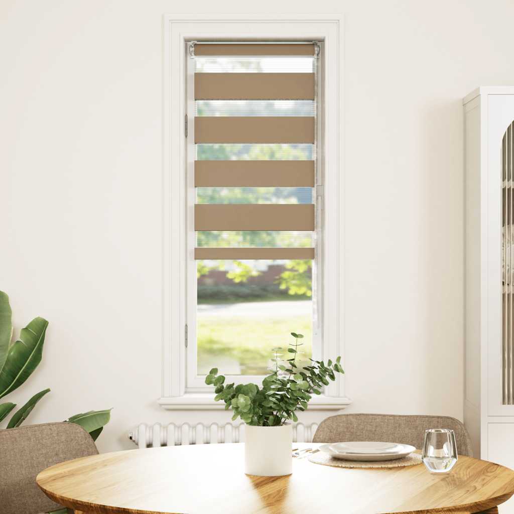 VidaXL zebra blind 45x150 cm fabric width 40.9 cm polyester sand brown