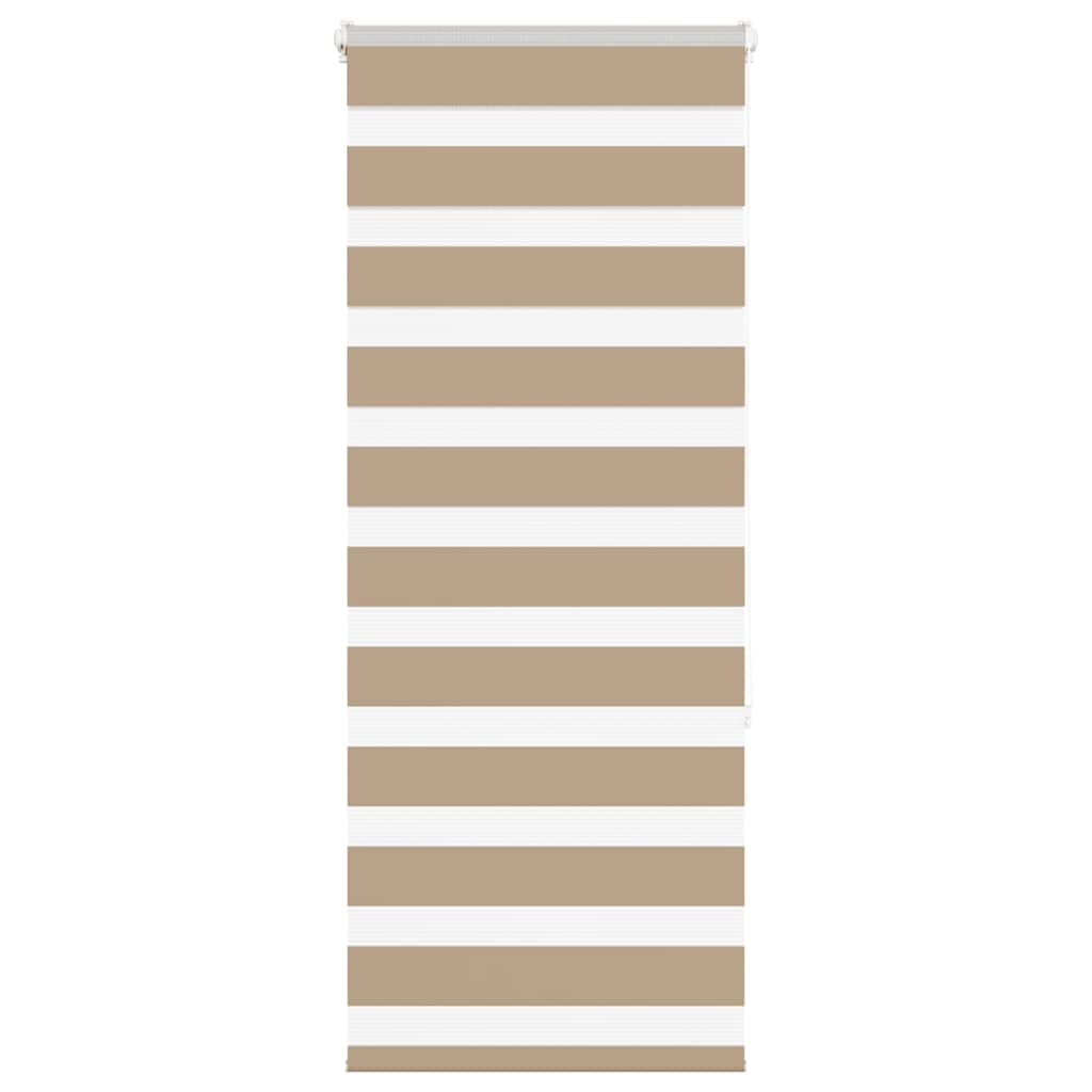 VidaXL zebra roló 55x150 cm szövet szélesség 50,9 cm poliészter homokbarna