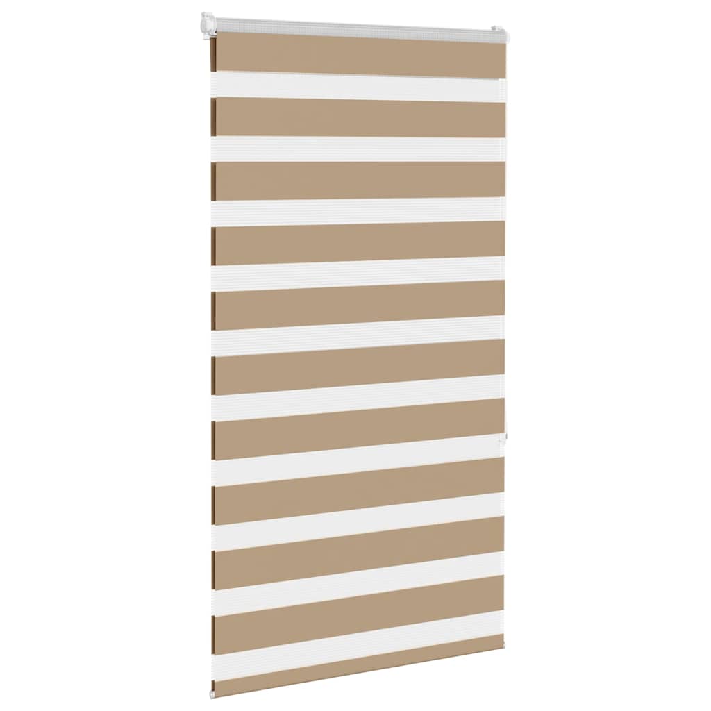 VidaXL roleta zebra 85x150 cm šírka látky 80,9 cm polyester piesková hnedá