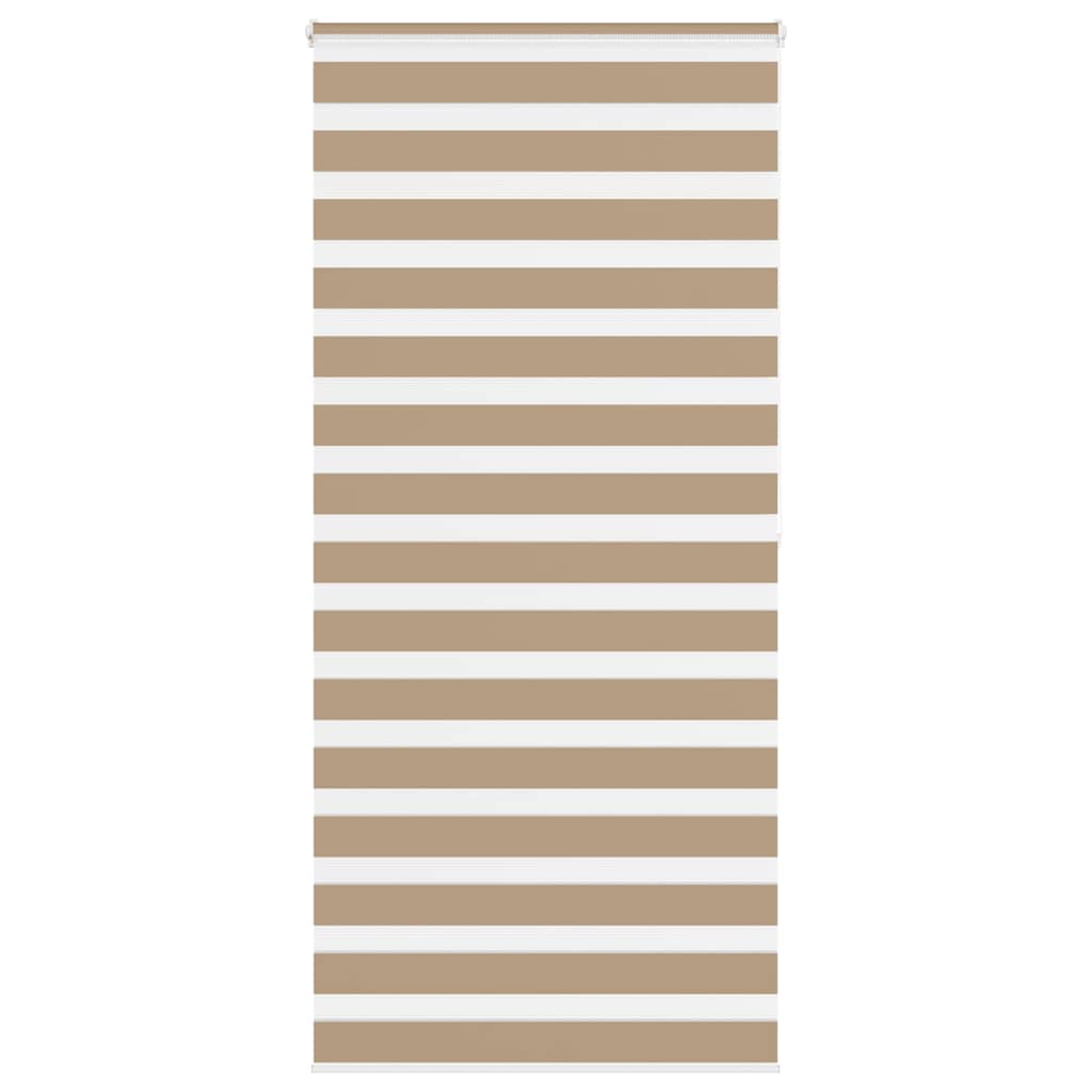 VidaXL zebra roleta 105x200 cm šírka látky 100,9 cm polyester piesková hnedá