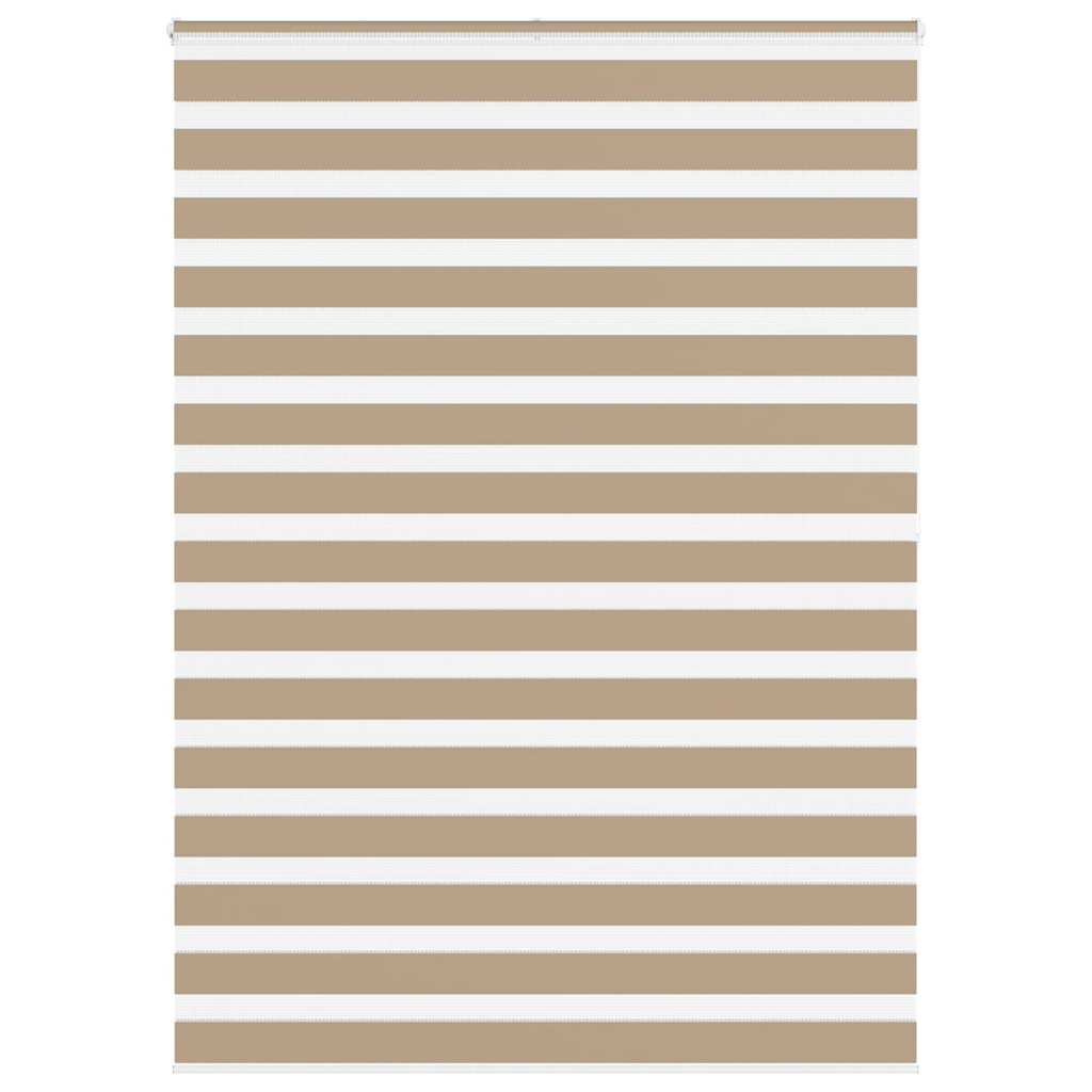 VidaXL zebra roleta 165x200 cm šírka látky 160,9 cm polyester piesková hnedá