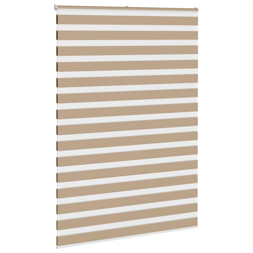 VidaXL zebra roleta 165x200 cm šírka látky 160,9 cm polyester piesková hnedá
