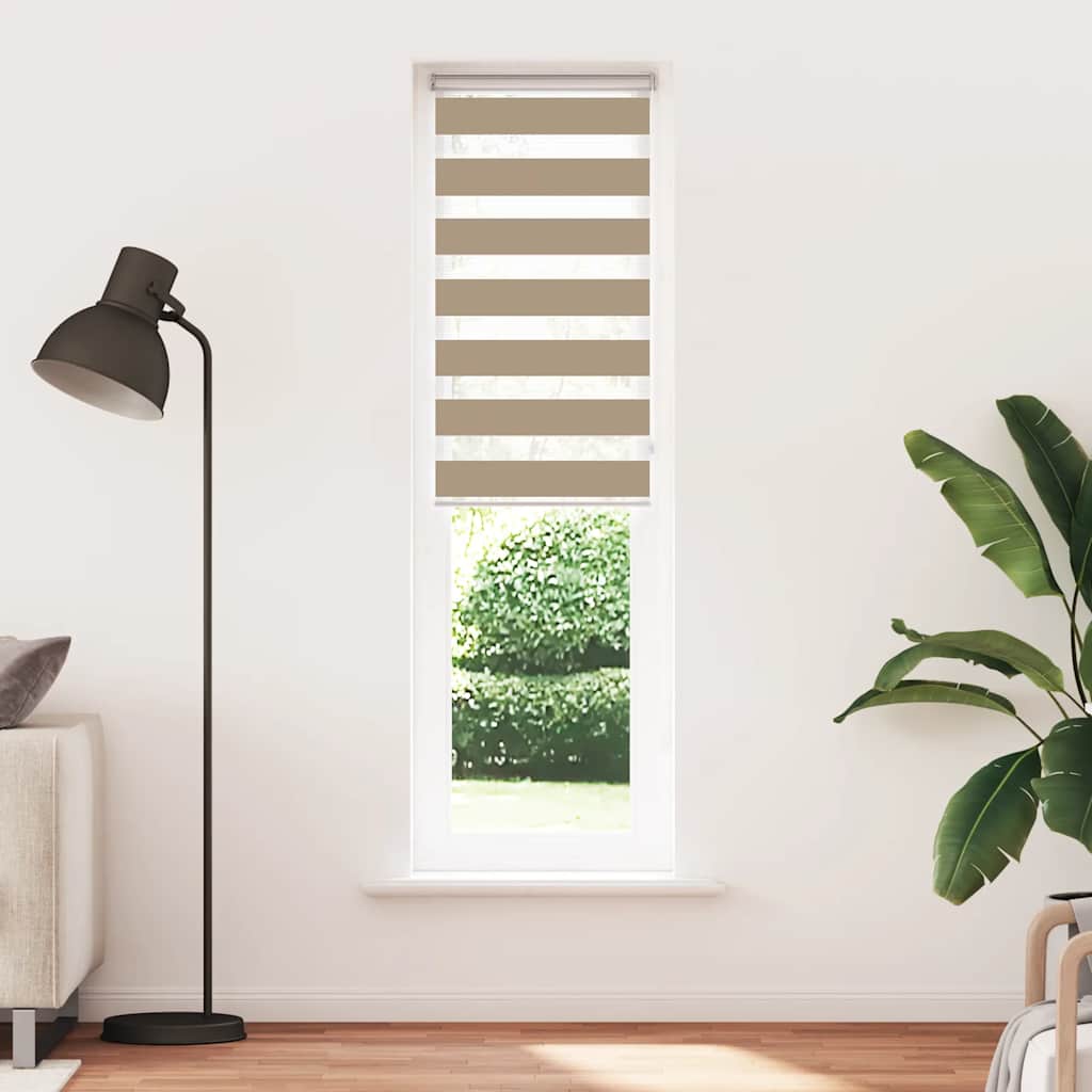 Vidaxl Zebra Blind 60x230 cm Staubbreite 55,9 cm Polyester Sandbraun