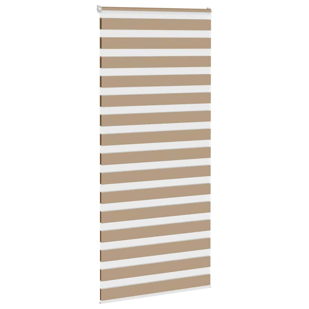 Vidaxl zebra blind 100x230 cm stofbreedte 95,9 cm polyester zandbruin