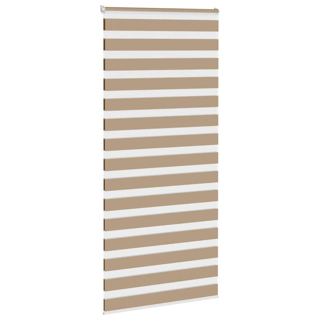 VidaXL zebra roleta 115x230 cm šírka látky 110,9 cm polyester piesková hnedá