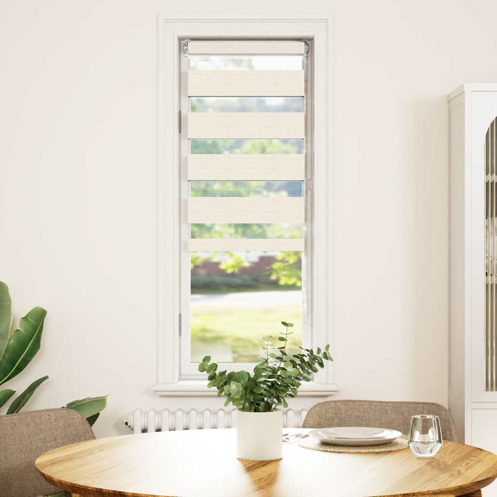 VidaXL zebra blind 40x150 cm fabric width 35.9 cm polyester marble beige