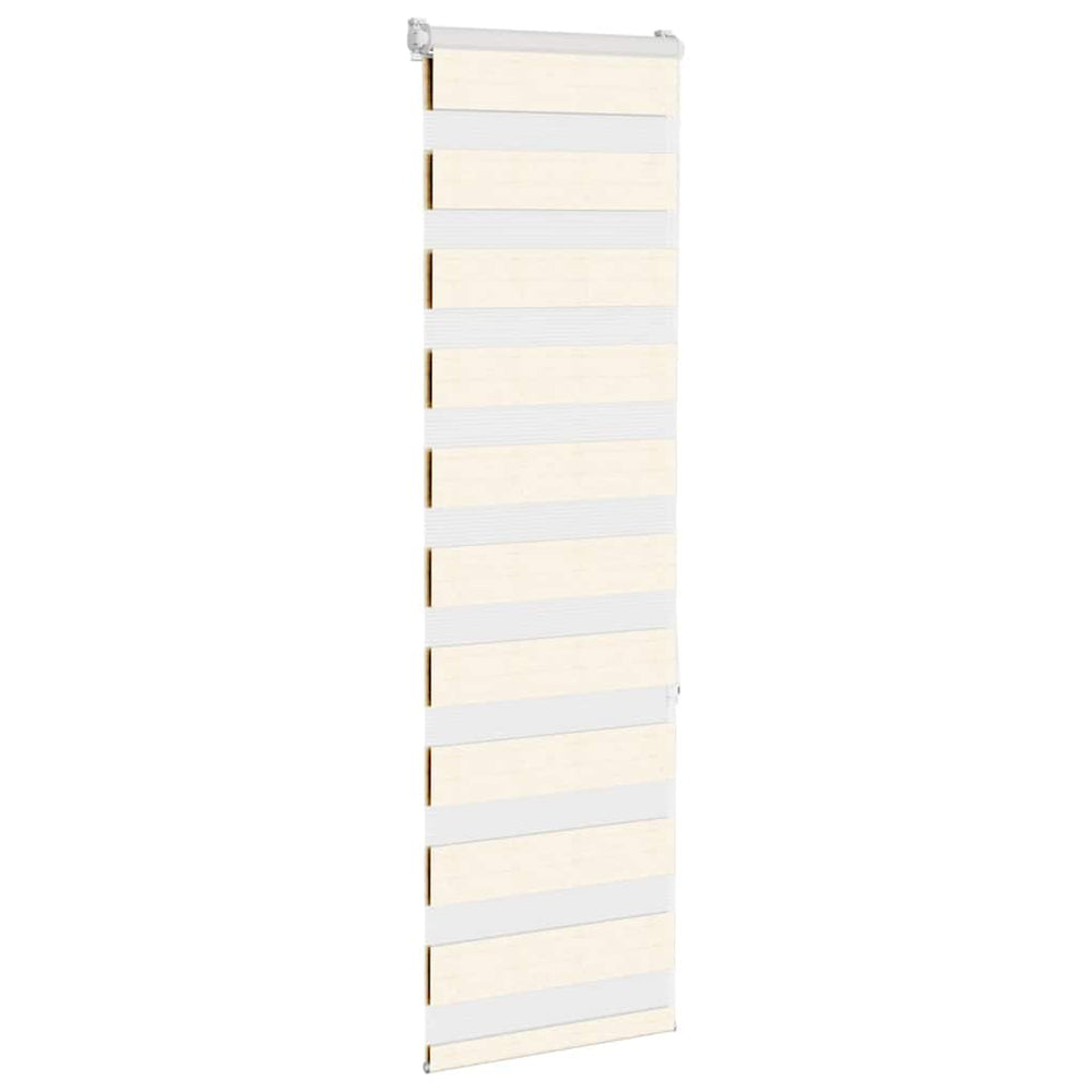 Vidaxl zebra cieco 50x150 cm Larghezza polvere 55,9 cm poliestere marmerbeige