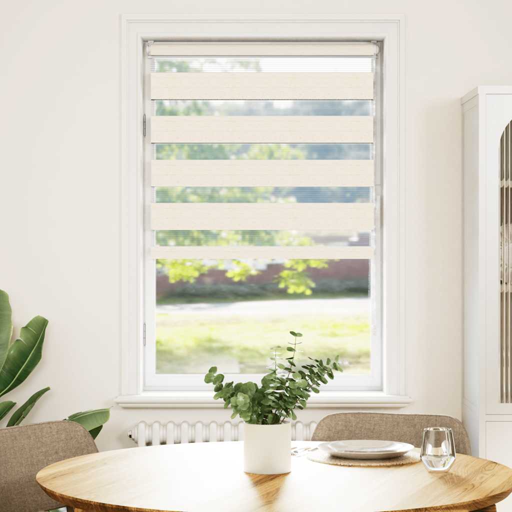 Vidaxl Zebra Roller Blind 90x150 cm Staubbreite 85,9 cm Marmerbeige