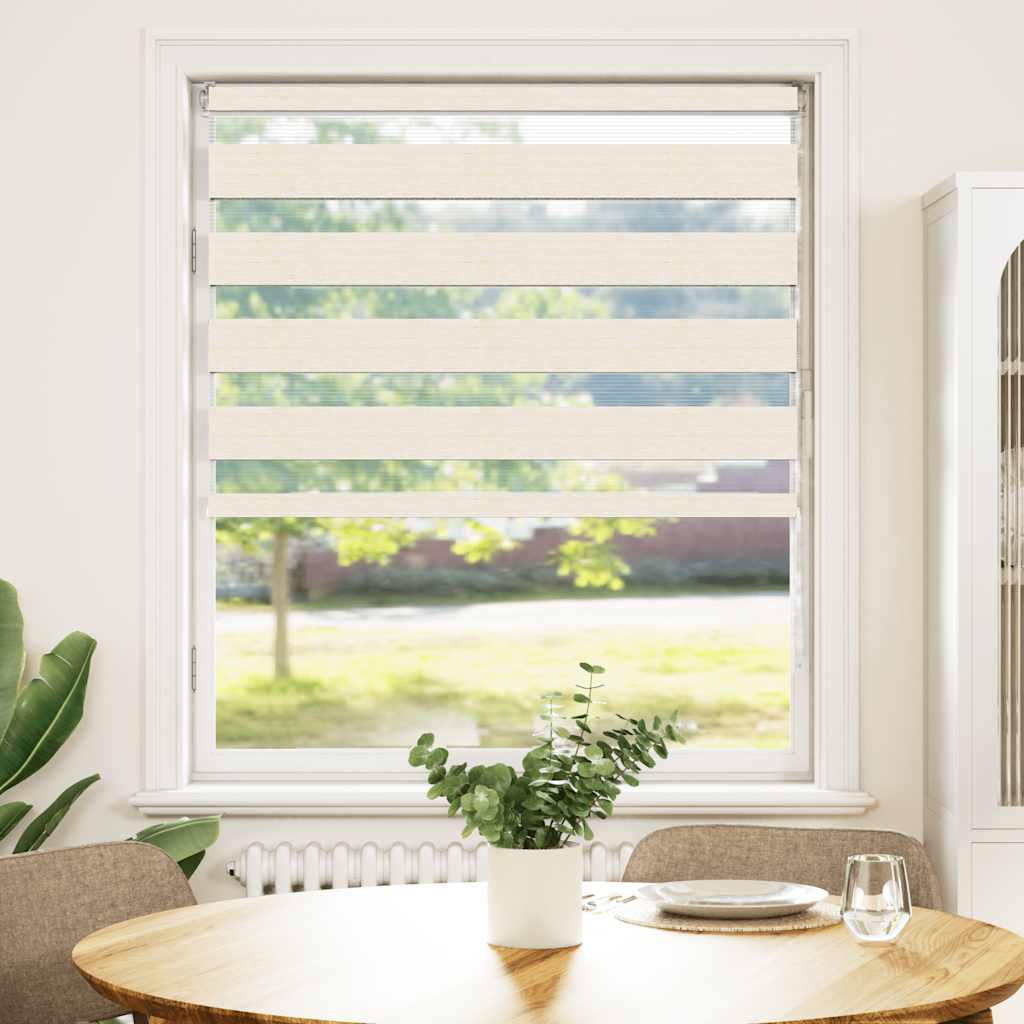 Vidaxl Zebra Blind 105x150 cm Staubbreite 100,9 cm Polyester MarbleBige