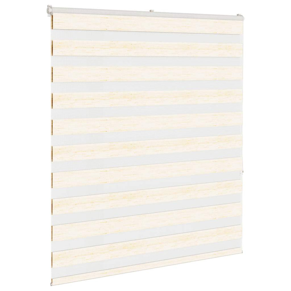 Vidaxl zebra roller blind 105x150 cm fabric width 100.9 cm marble beige