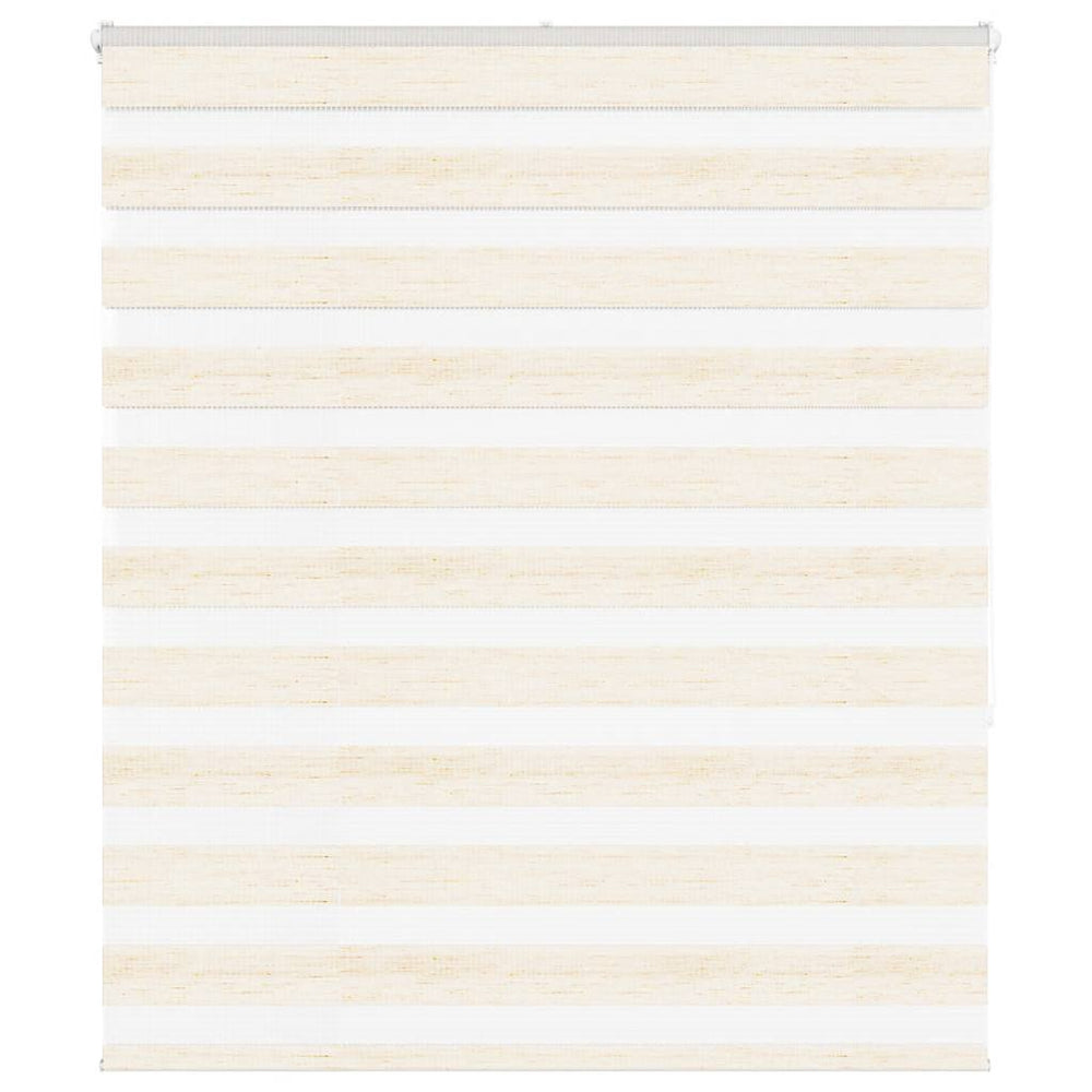 Vidaxl zebra roller blind 130x150 cm fabric width 125.9 cm marble beige