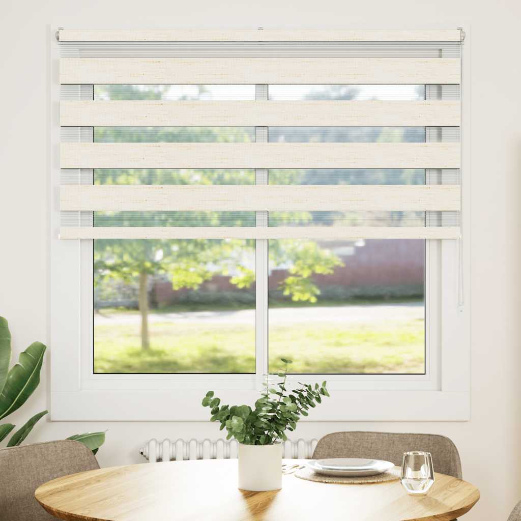 Vidaxl Zebra Blind 145x150 cm Staubbreite 140,9 cm Polyester MarbleBige