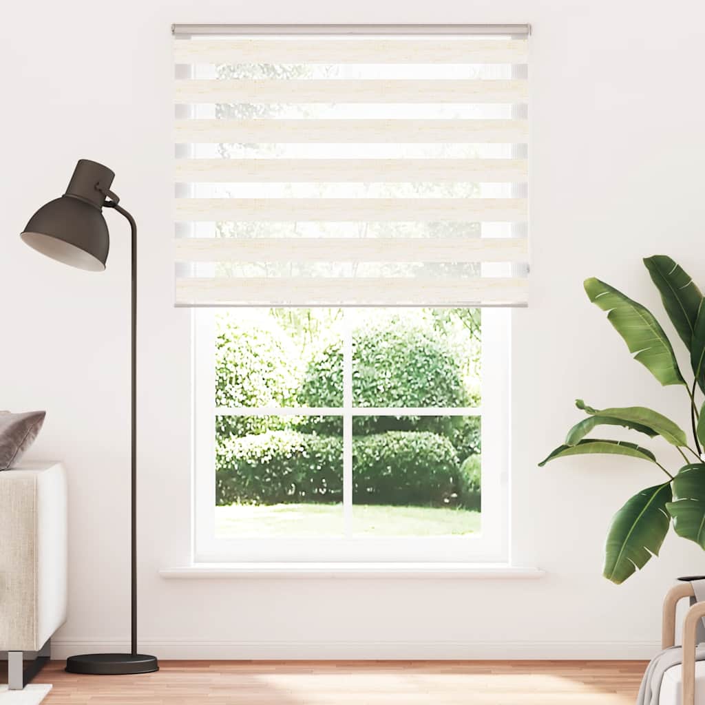 Vidaxl zebra roller blind 140x200 cm fabric width 135.9 cm marble beige