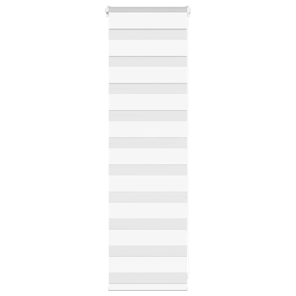 Vidaxl Zebra Roller Blind 45x100 cm Staubbreite 40,9 cm Polyester weiß