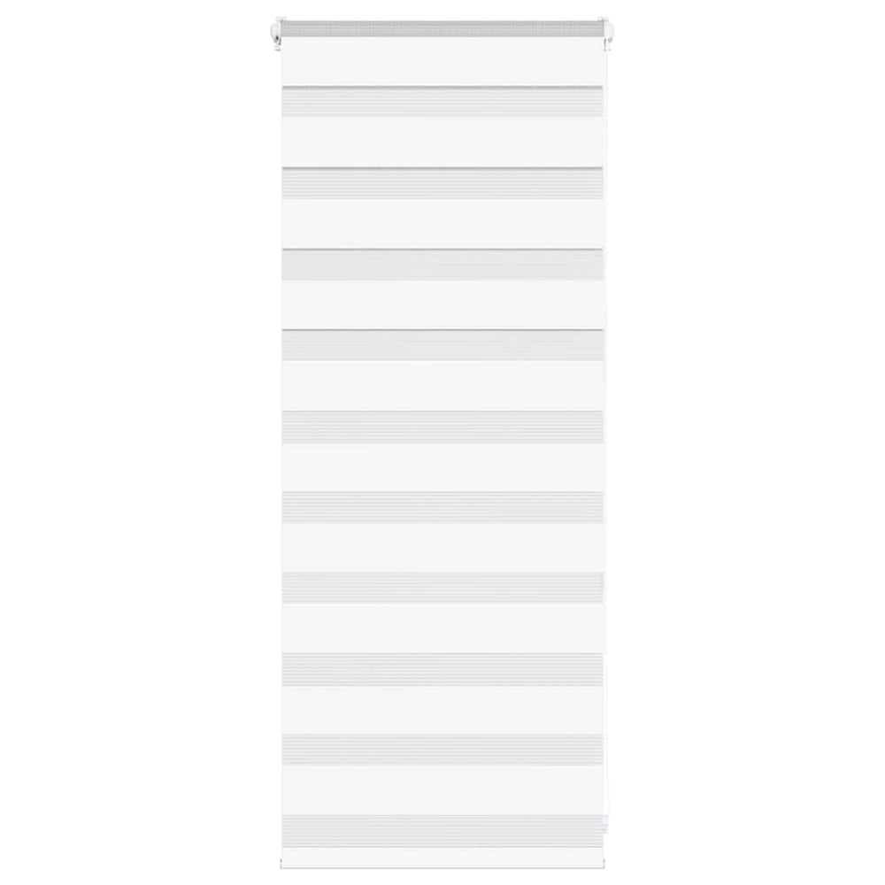 Vidaxl Zebra Roller Blind 65x100 cm Staubbreite 60,9 cm Polyester weiß