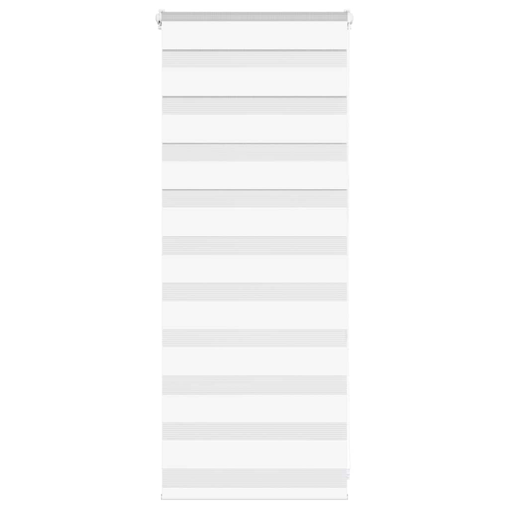 Vidaxl Zebra Roller Blind 65x100 cm Staubbreite 60,9 cm Polyester weiß