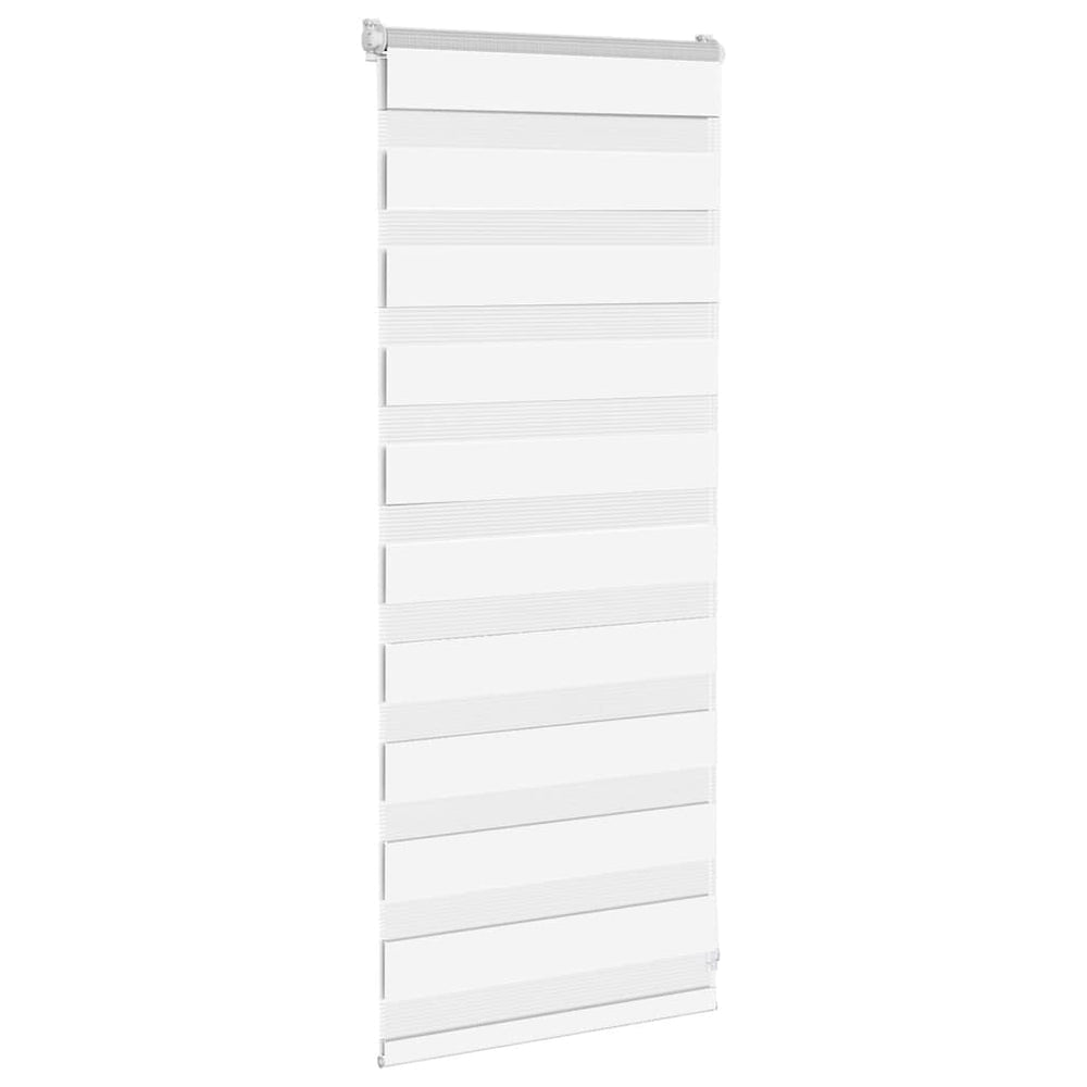 Vidaxl Zebra Roller Blind 65x100 cm Staubbreite 60,9 cm Polyester weiß