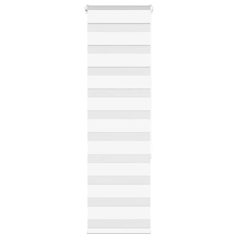 Vidaxl Zebra Roller Blind 45x150 cm Szerokość pyłu 40,9 cm poliestrowa biała