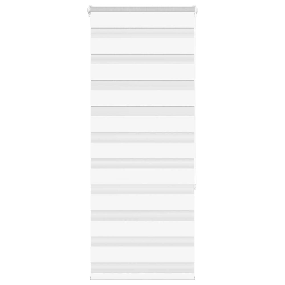 Vidaxl Zebra Roller Blind 55x150 cm Szerokość pyłu 50,9 cm poliestrowa biała